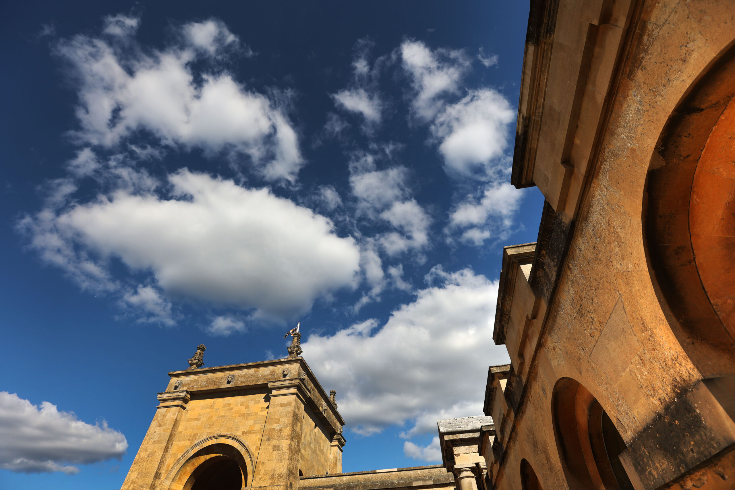 Blenheim Palace and blue skies